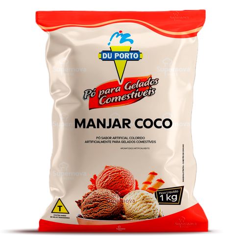 Po para Gelados Comestiveis Du Porto Sabor Manjar Coco 1kg-1-